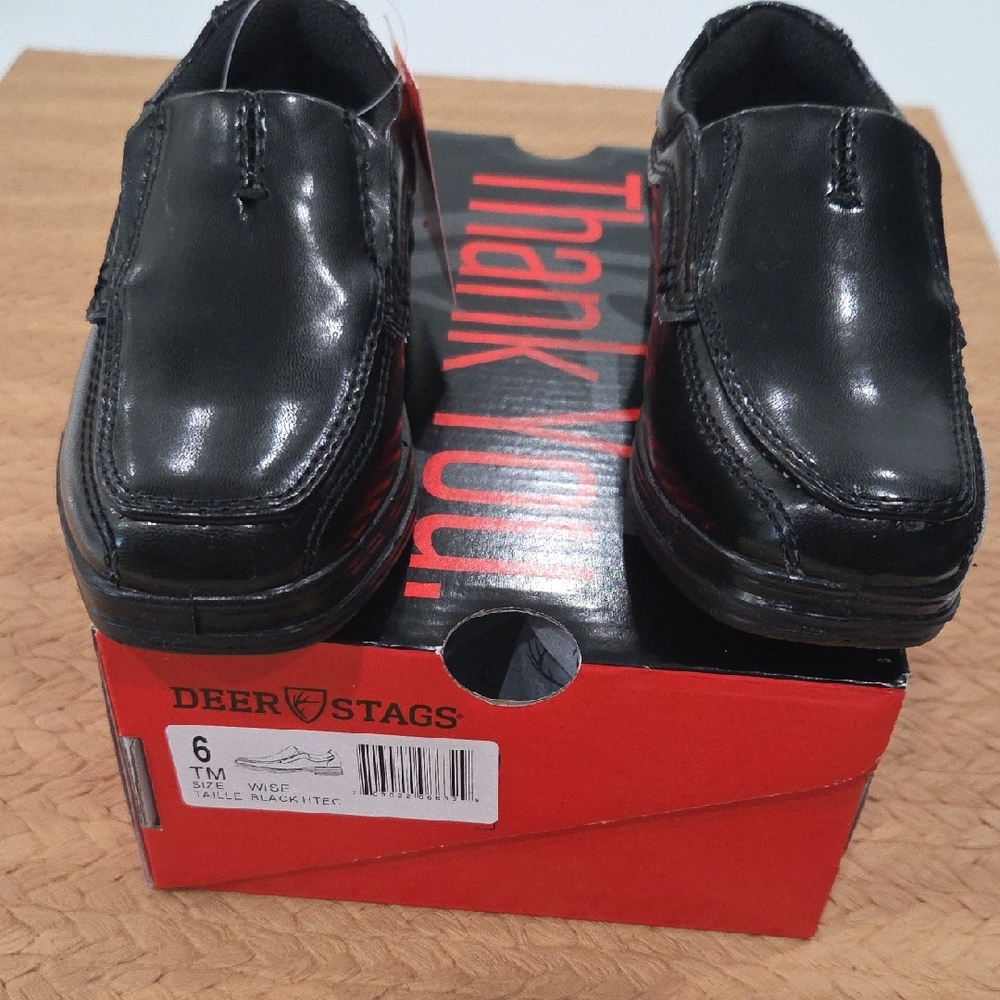 Deer Stags Men's Glossy Black Slip-On Loafers